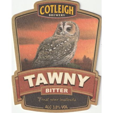 BEER MAT - COTLEIGH BREWERY - TAWNY BITTER - (Cat No 028) - (2002)