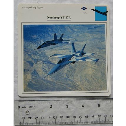 Northrop YF-17A - USA - Air Superiority Fighter - Collectors Club Card
