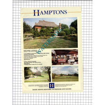 Wineham West Sussex House Sale Advert - 1991 Cutting