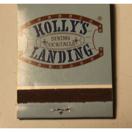 VTG MATCH BOOK Restaurant Advertising Collectors Gift Holly's Landing Old
