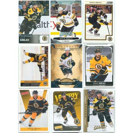 David Krejci 18x card lot incl Sticker, Red