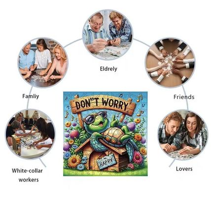Wooden Animal Puzzle – Cool Turtle Design | Fun Collectible Jigsaw Gift for Kids