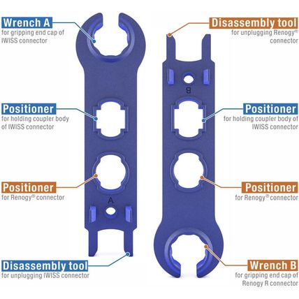Icrimp Solar PV Panel Crimping Tool Kit, C/W Solar Connector Crimper Works for A