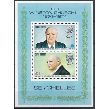 Birth Centenary Sir Winston Churchill - Seychelles 1974 - MNH - SG MS333