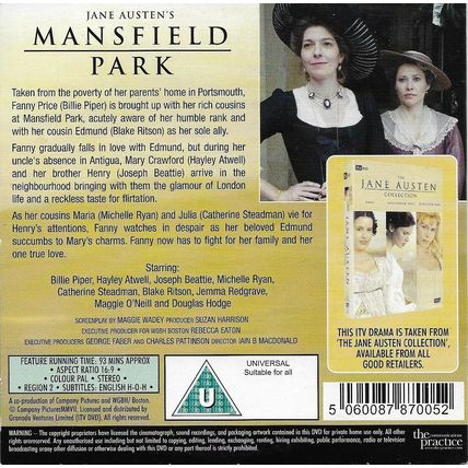 MANSFIELD PARK : MAIL on SUNDAY PROMOTIONAL DVD :