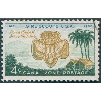 Canal Zone 1962 4c. ochre, green & blue Girl Scouts SG222 CTO
