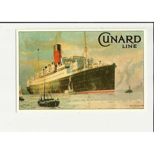 A Marine Art Postcard 1-23/8 CUNARD LINE Andania