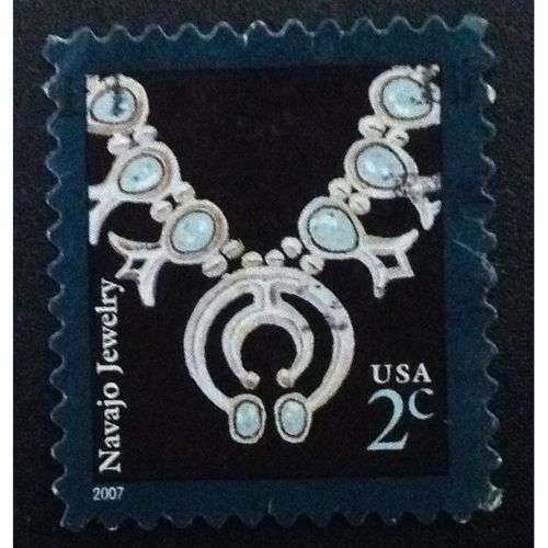 US Stamp #3753 used: 2007 2c Navajo Jewelry, Necklace - s/a [2]