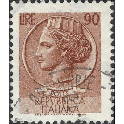 ITALY, Coin of Syracuse, brown 1968, 90Lire