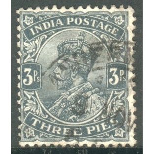 India 1911 - SG 201 - KGV 3p grey - used 4