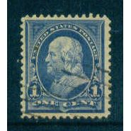 Used 264 1c Benjamin Franklin Fine Plus M02813