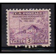 752 3c Washington's Hdqs Barely Clears MNH O4809