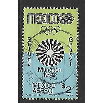 MEXICO 1972 OLYMPIC GAMES MUNICH 2p OLYMPIC EMBLEM SG 1267 FINE USED#