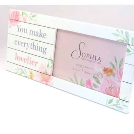 Sophia Photo Frame Wooden You Make Everything Lovelier 12.5 CM Gift Home Decor