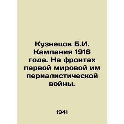 Kuznetsov B.I. Campaign of 1916. On the fronts of World War I of the Imperialist