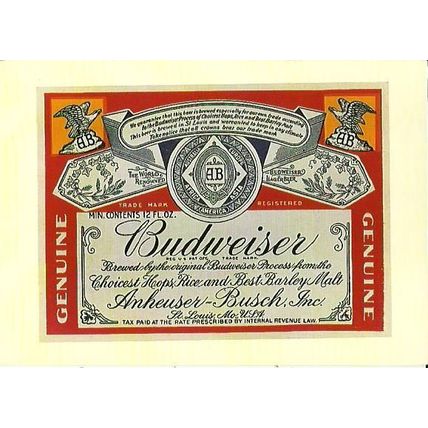 Advertising BUDWEISER Postcard (Anheuser-Busch)