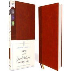 Nasb, Journal the Word Reference Bible, Leathersoft over Board, Brown, Red Lette