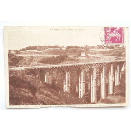 1934 postcard Saint Brieuc Aqueduct