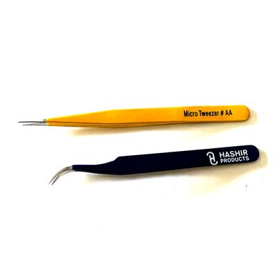 Eyelash Extension Tweezers Straight & Curved Stainless Steel Set[ ]