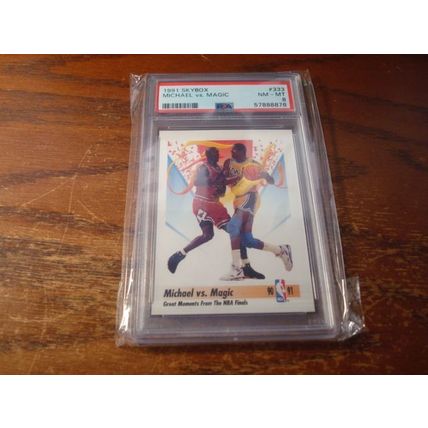 1991 Skybox, Graded Near Mint 8, MICHAEL vs MAGIC, HOFers, JORDAN