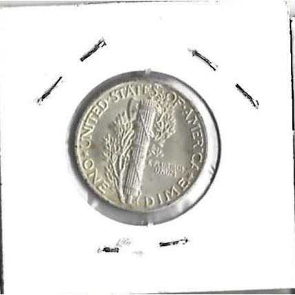 1945 US Silver Mercury Dime AU/UNC
