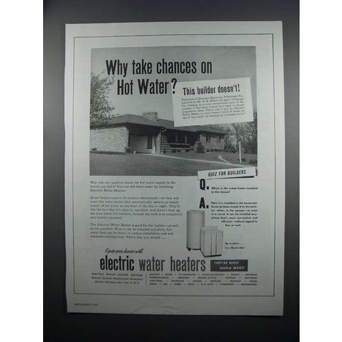 1954 National Electrical Manufacturers Association Ad - Why Take Chances