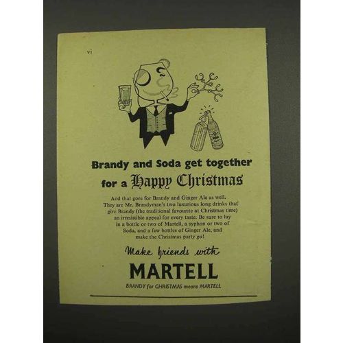 1957 Martell Cognac Ad - Brandy And Soda Get Together
