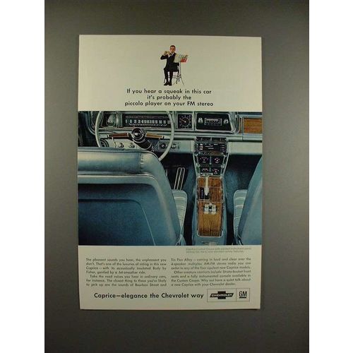 1966 Chevrolet Caprice Custom Coupe Car Ad - Squeak