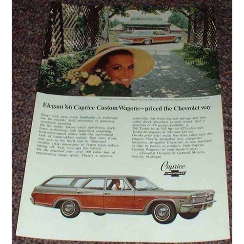 1966 Chevrolet Caprice Custom Wagon Ad, Elegant!!