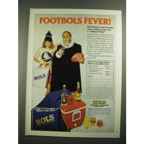 1980 Bols Liqueurs and Brandies Ad - Footbols Fever