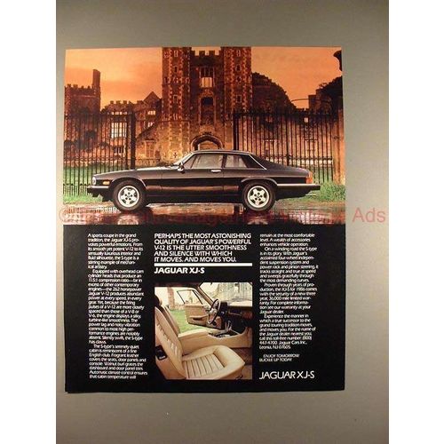 1986 Jaguar XJ-S Car Ad - Utter Smoothness and Silence!
