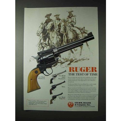 1990 Ruger Ad - Super Blackhawk, Bisley, Single-Six