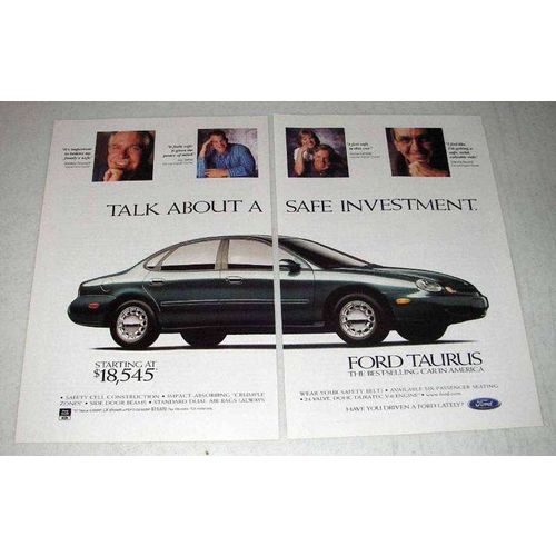 1997 Ford Taurus LX Car Ad - A Safe Investment