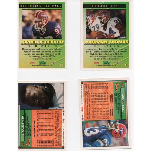 Buffalo Bills Topps 1994 Football cards lot of 9 VF/NM