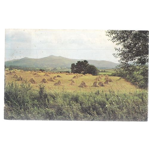 BRECON BEACONS FROM CRUG HILL, BRECON. used vintage postcard, =