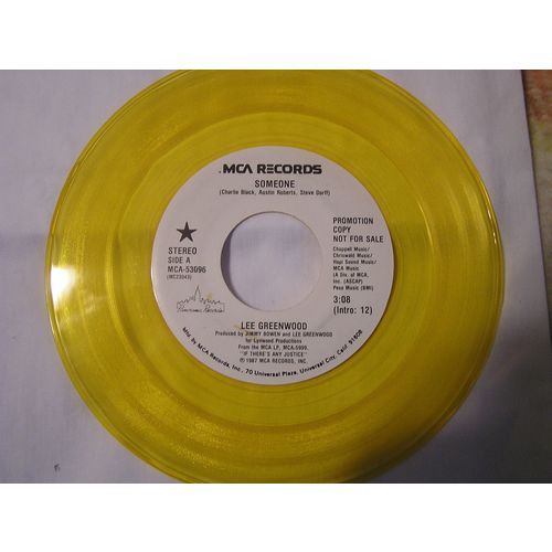 Lee Greenwood Color Vinyl Promo 45-SOMEONE STEREO