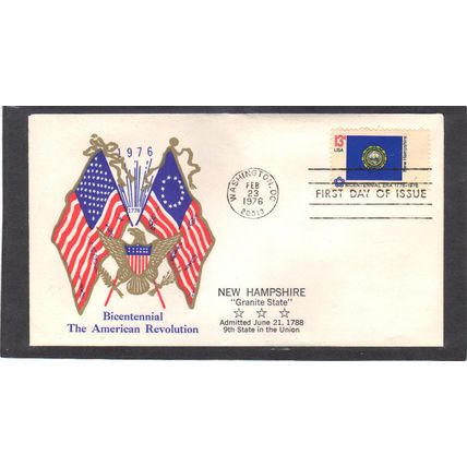 FDC Boerger Cachets 1641 13c New Hampshire (Cachet-U/A) CV00696