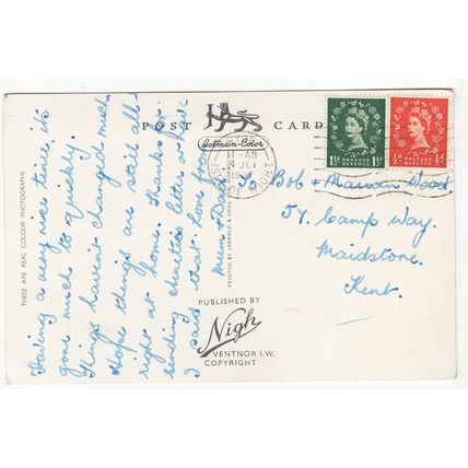Model Village Blackgang Chine Isle of Wight IOW 1957 Postcard