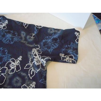 Ocean Current Hawaiian Shirt 2XL Blue Black SS Floral tropics