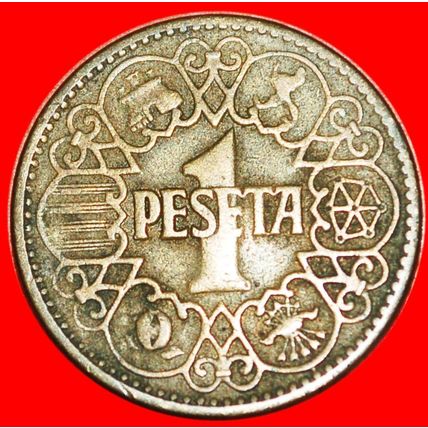 GENERALISSIMO FRANCO (1936-1975)★ SPAIN★ 1 PESETA 1944 LOW START ★ NO RESERVE!!!