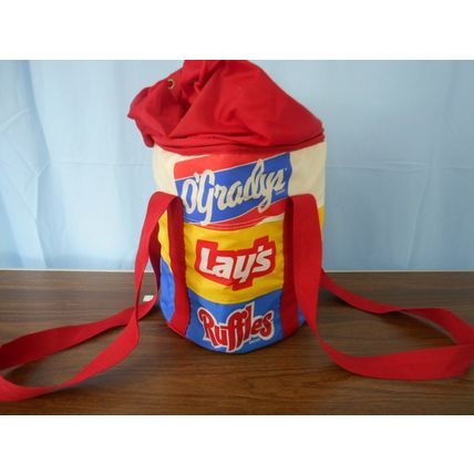 O'Gradys, Lays, Ruffles, Potato Chip Advertising Cooler Bag Beach 80s Vintage