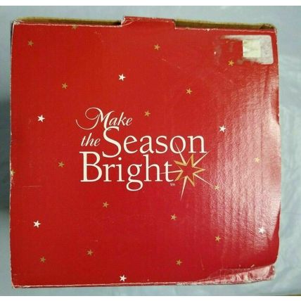 "Make The Season Bright" Ceramic Christmas Covered Candy Dish - NIB! Fast Ship!