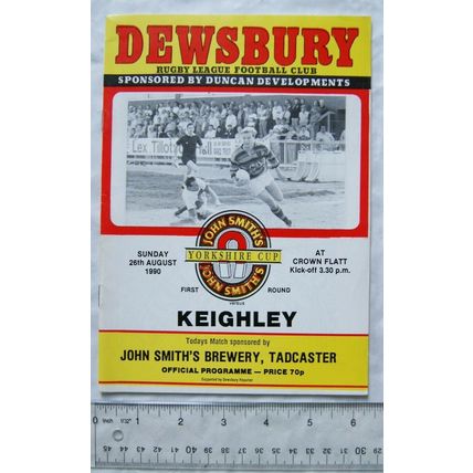 1990 programme Dewsbury v. Keighley, Yorkshire Cup 1st Round