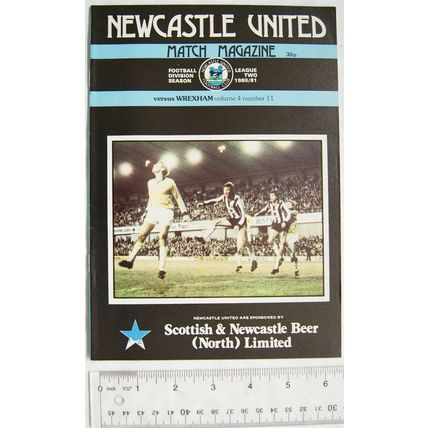 1980 programme Newcastle United v. Wrexham, Vol. 4, No. 11