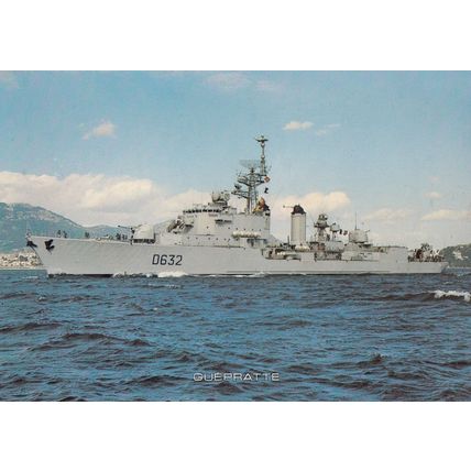 Guepratte French Military War Ship Postcard