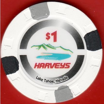 Harveys. $1 Casino Chip. Lake Tahoe, NV. B53.