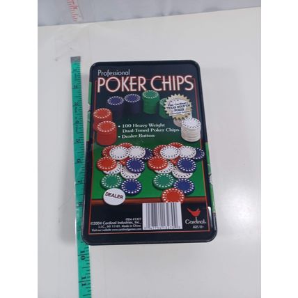 Cardinal Professional Poker Chips w/ 11.5g Poker Chips tins are bent