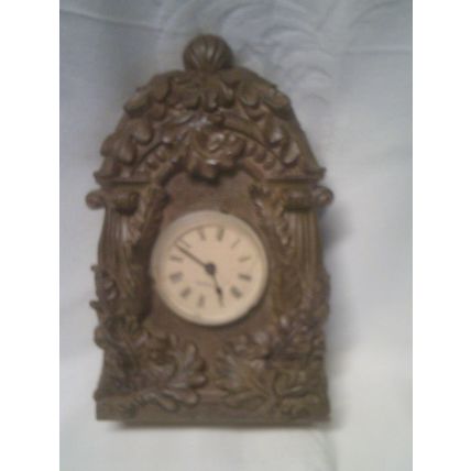 Clock ornate mantle resin decorative