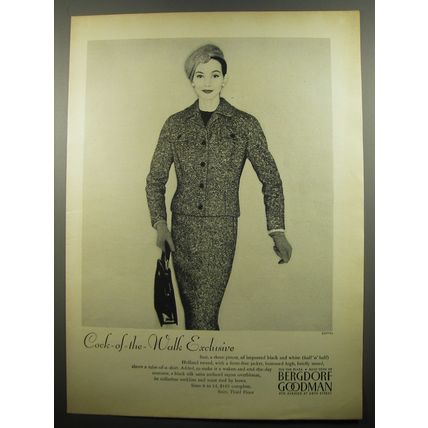 1955 Bergdorf Goodman Suit Ad - Cock-of-the-Walk Exclusive