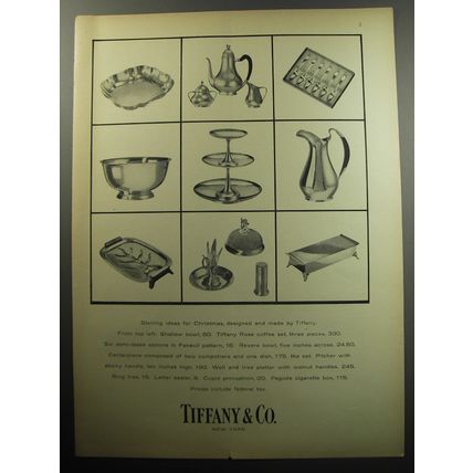 1957 Tiffany & Co. Sterling Silver Advertisement - Sterling ideas for Christmas